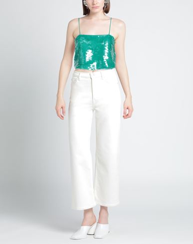 Woman Top Green Size 6 Polyester