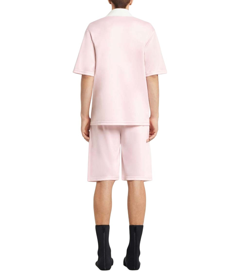 Pink Logo Shirt Collar Polo
