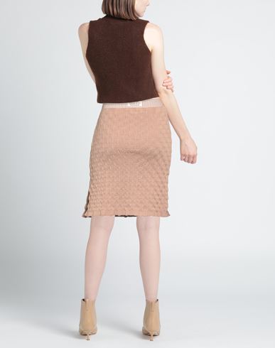 Woman Mini skirt Camel Size 1 Cotton, Nylon
