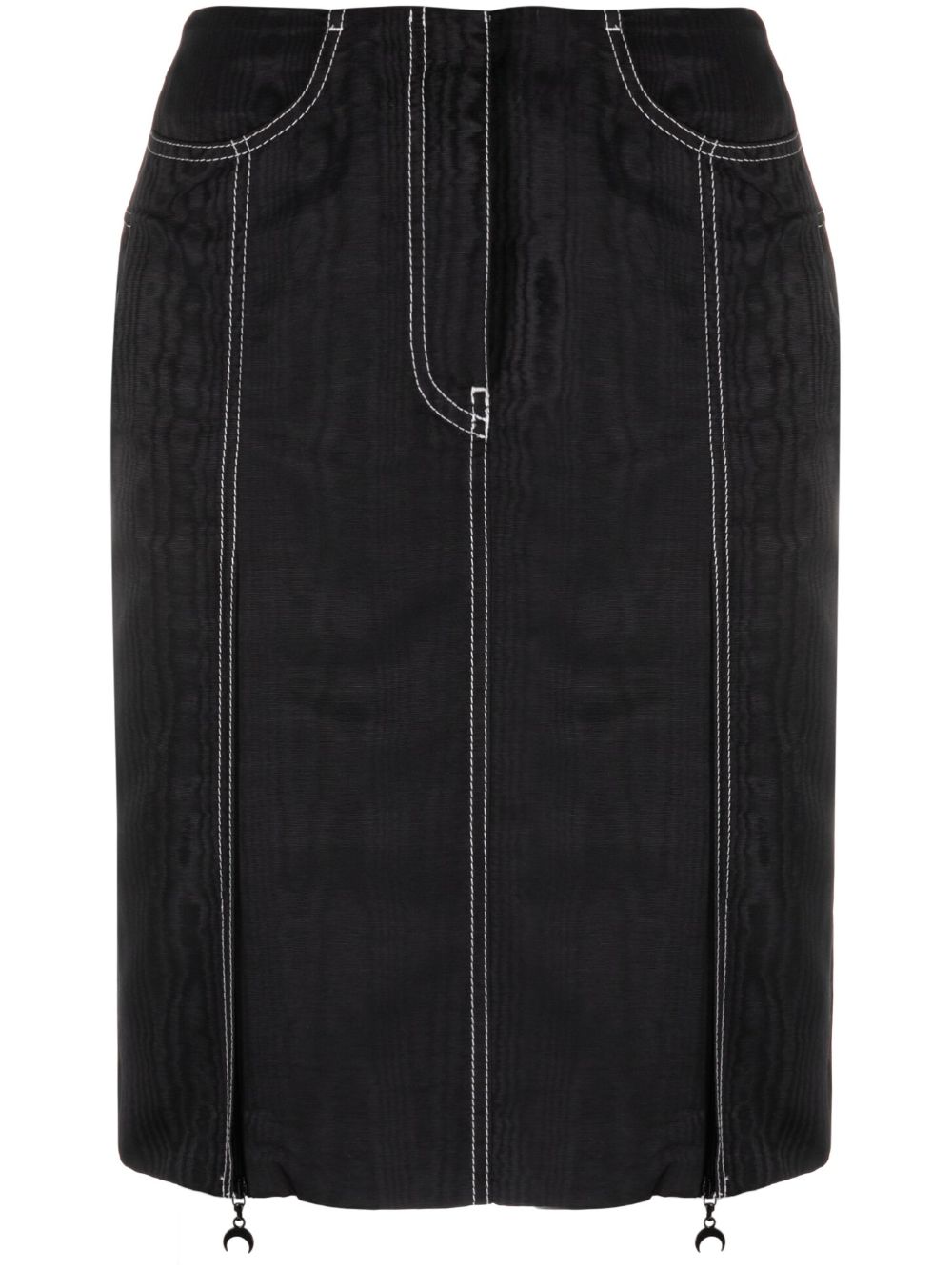 Crescent-moon pendant skirt - Black
