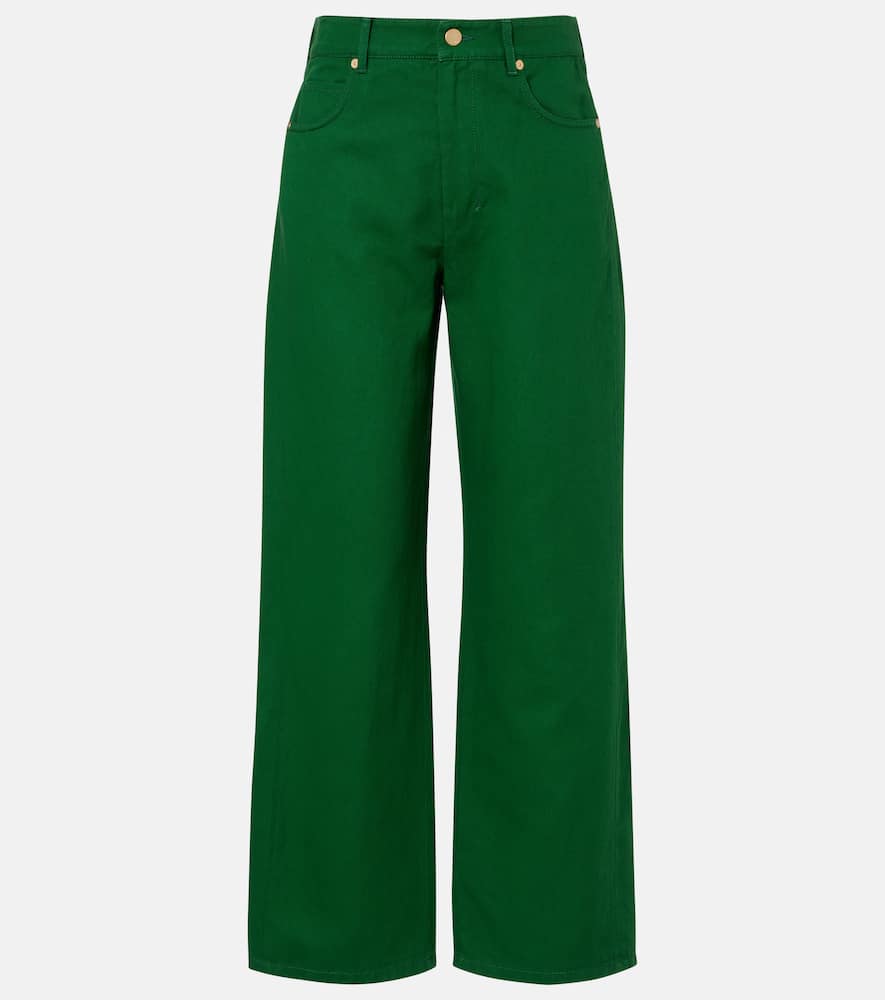 Onorata cotton and linen wide-leg pants