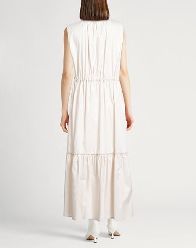 Sport Woman Midi dress Beige Size 12 Cotton, Elastane