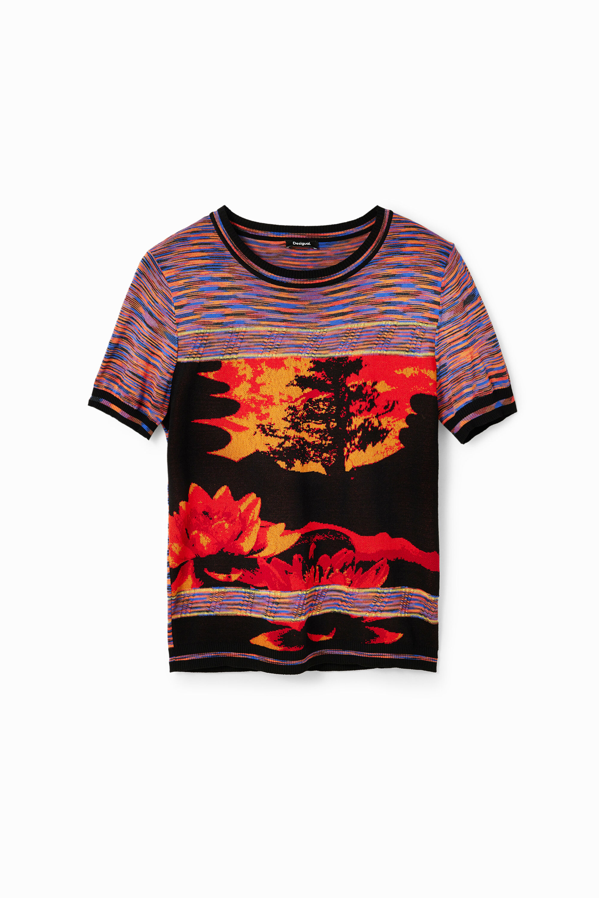 Knit landscape T-shirt