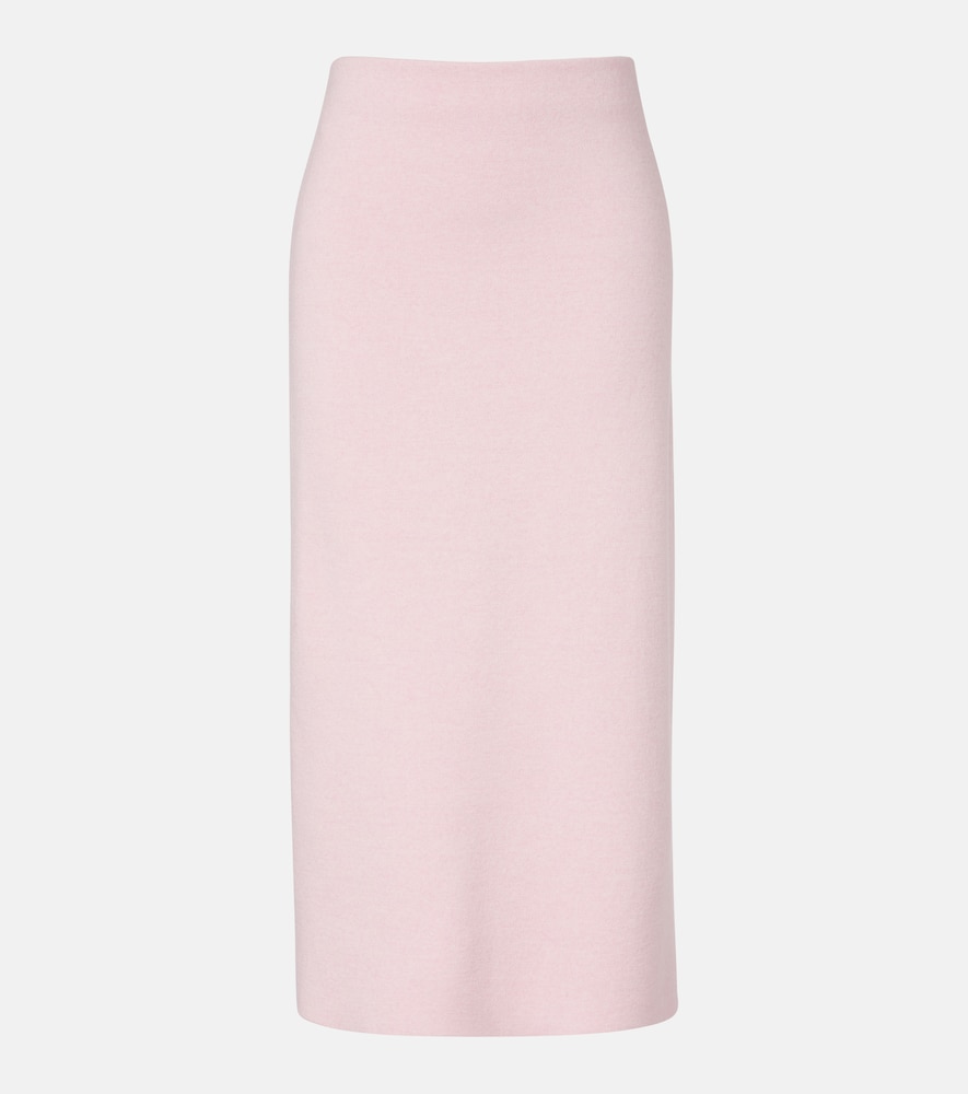 Patri knitted wool midi skirt