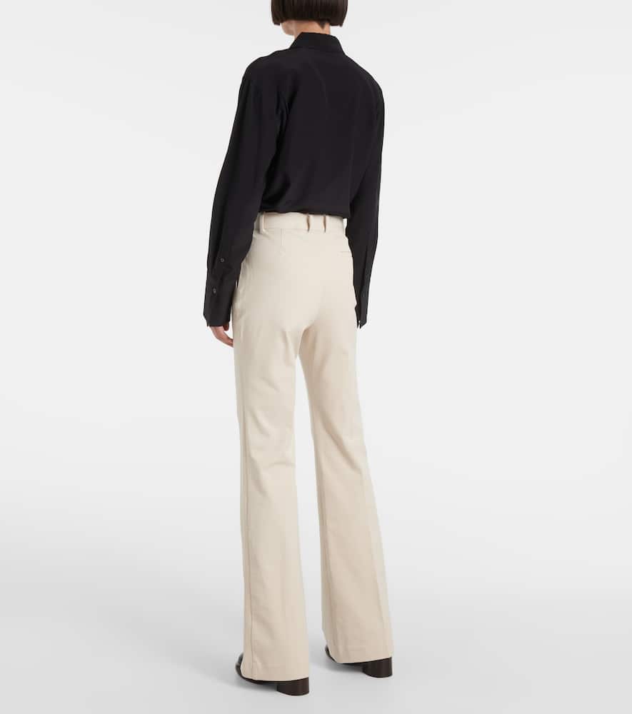 High-rise flared pants