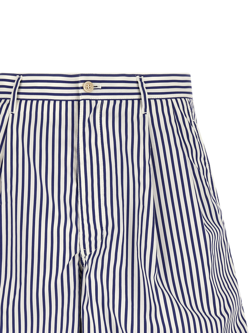 White Cotton Bermuda Shorts