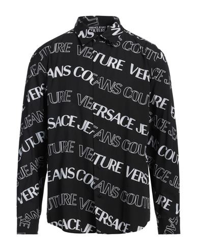 Versace Jeans Couture Man Shirt Black Size 40 Cotton