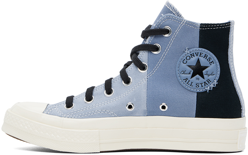 Blue & Navy Chuck 70 Patchwork Suede High Top Sneakers
