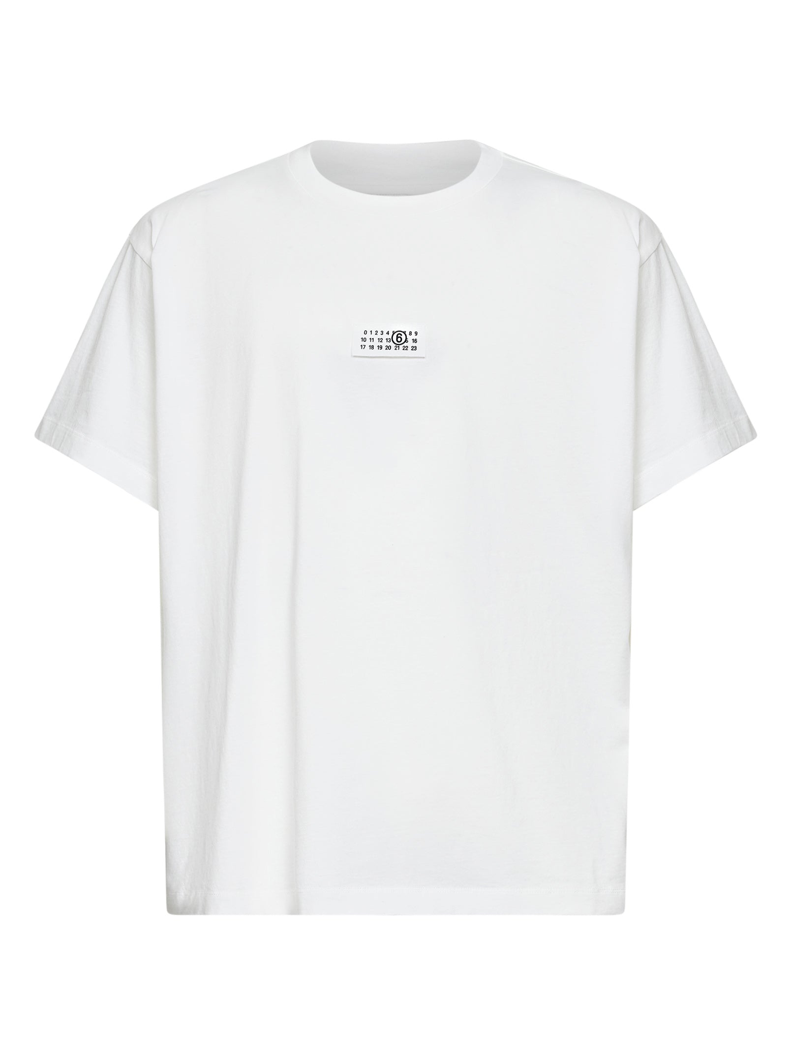 Cotton Jersey Numeric T-Shirt — White