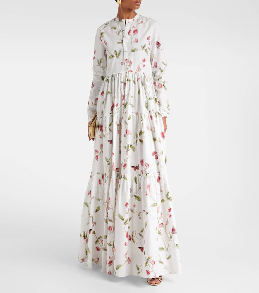 Floral cotton maxi dress