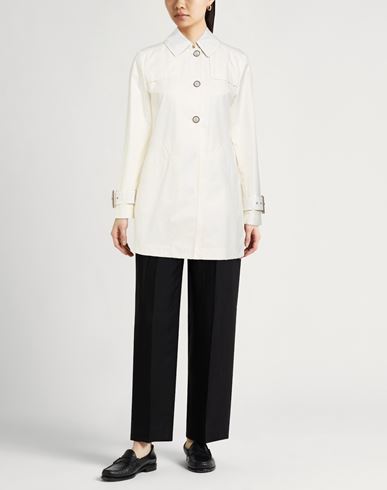 Rain Collection Woman Overcoat & Trench Coat Cream Size 2 Cotton, Polyester