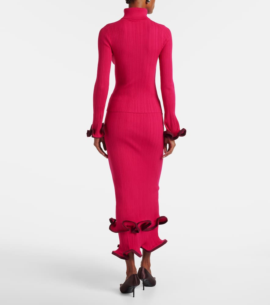 Millie ruffled midi skirt
