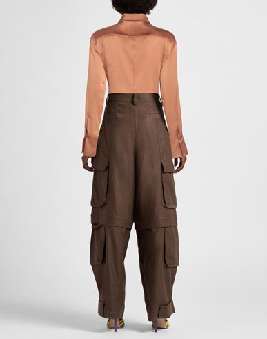 Woman Shirt Rust Size 10 Silk, Elastane