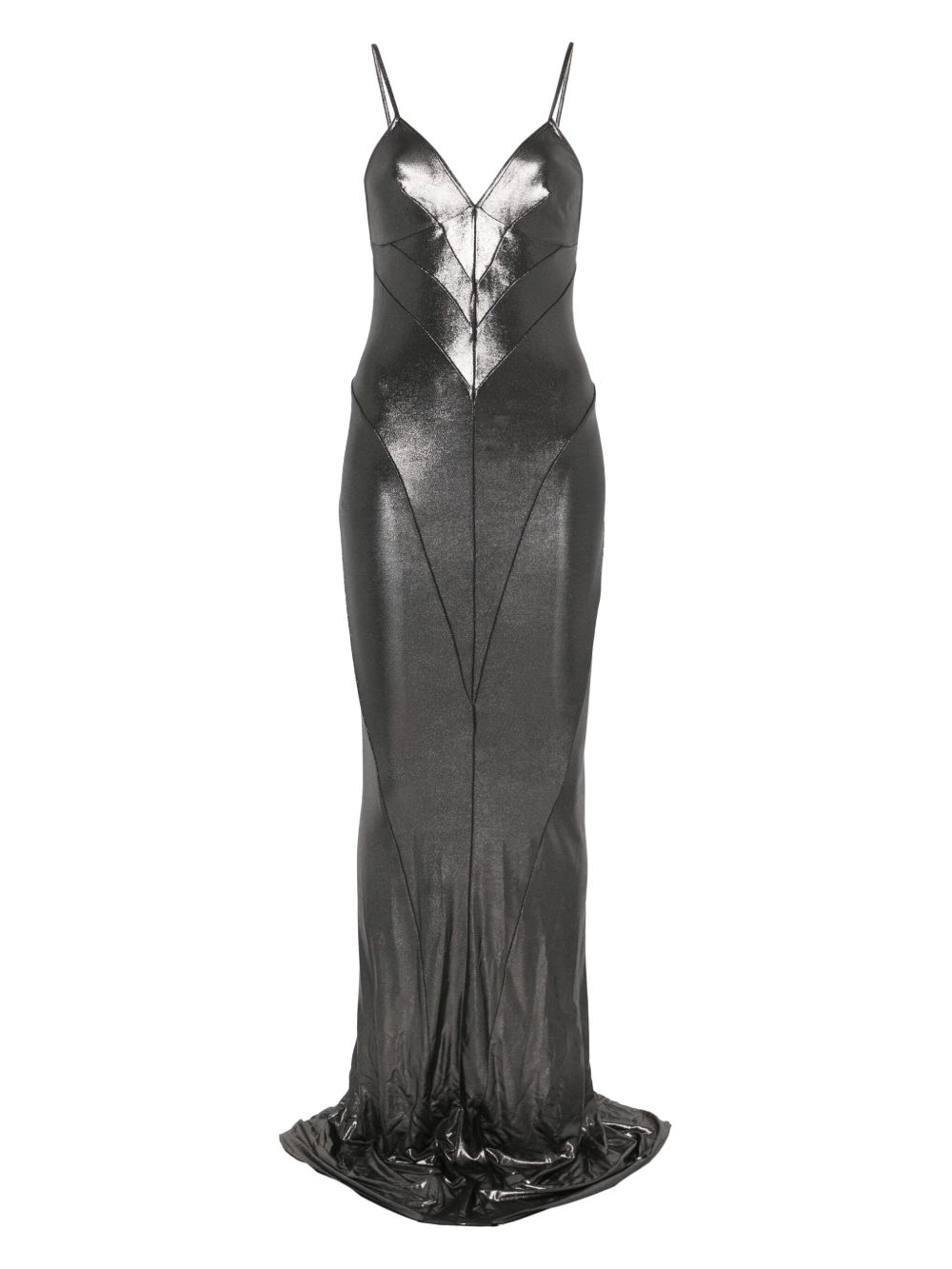 Rick Owens Lilies lamé-effect maxi dress - Grey