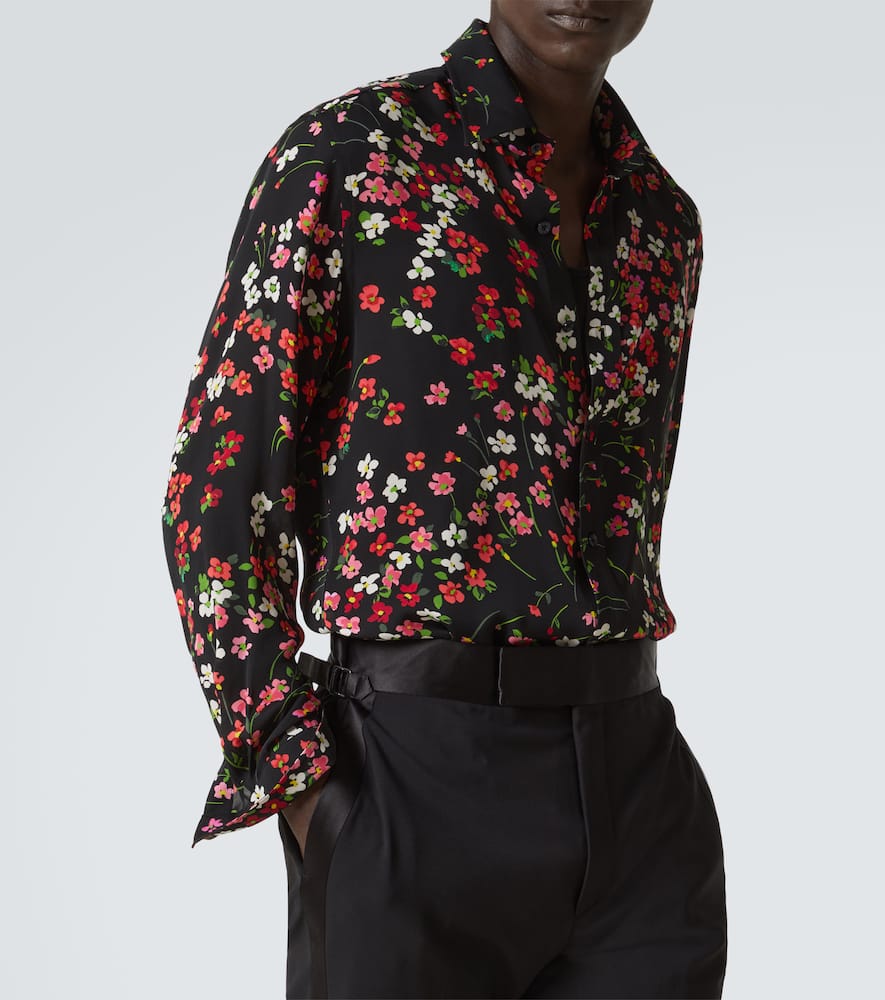 Floral silk shirt