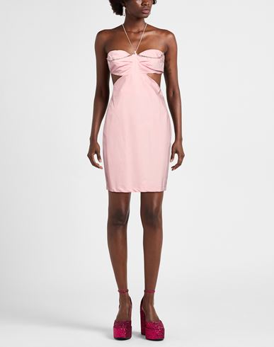 Woman Mini dress Pink Size 10 Cotton, Elastane