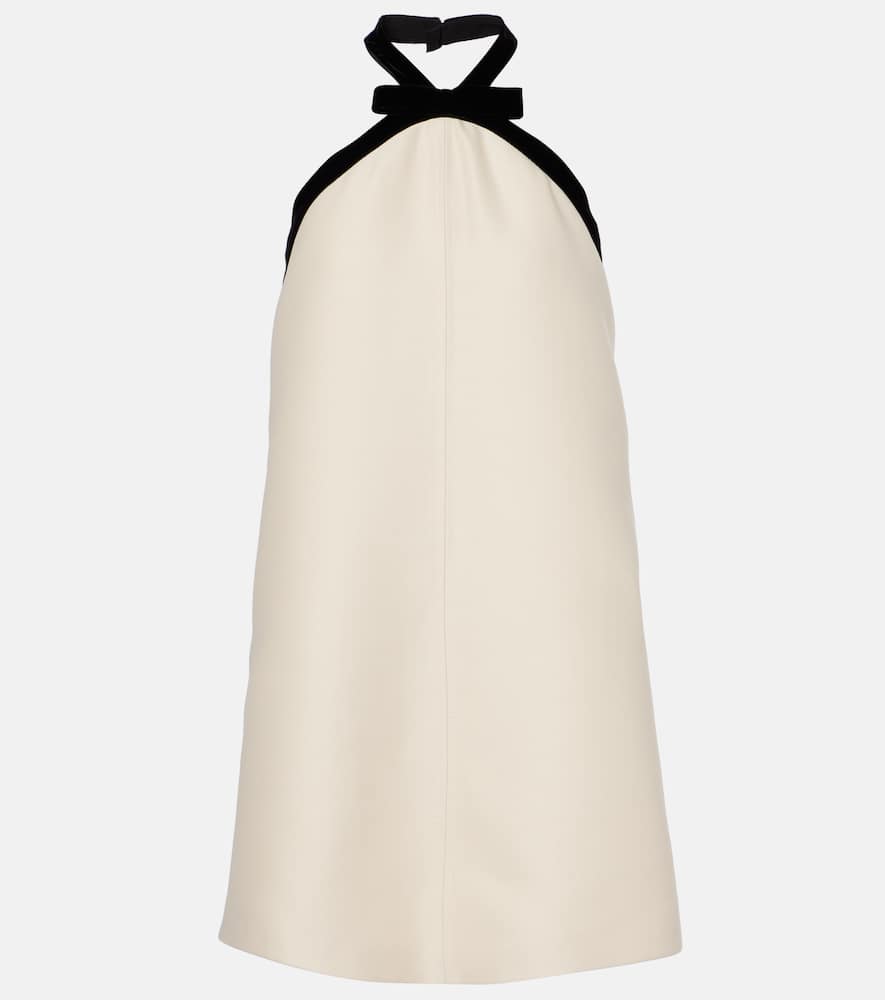 Tom Ford Bow-detail wool and silk crêpe minidress