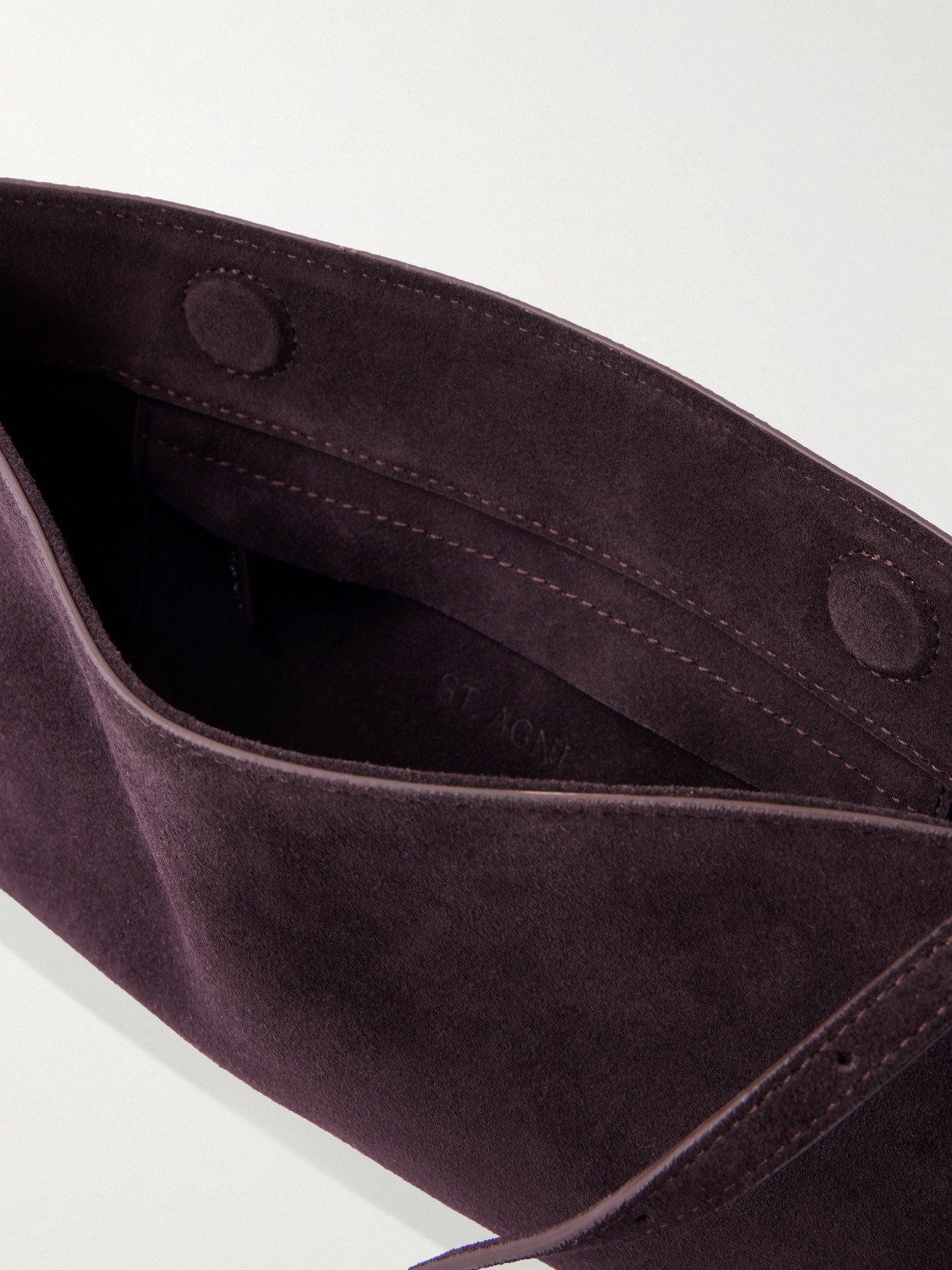 90s Suede Shoulder Bag - Brown