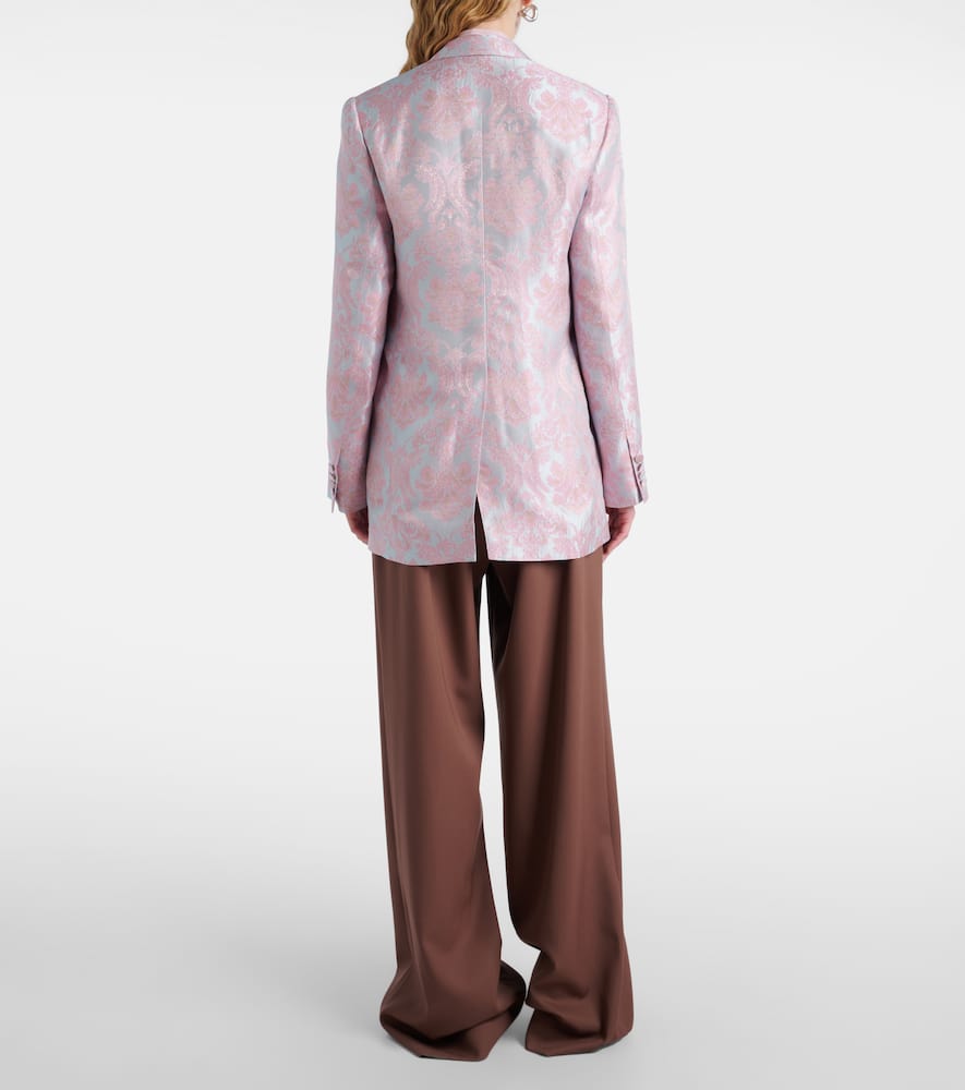 Floral jacquard blazer