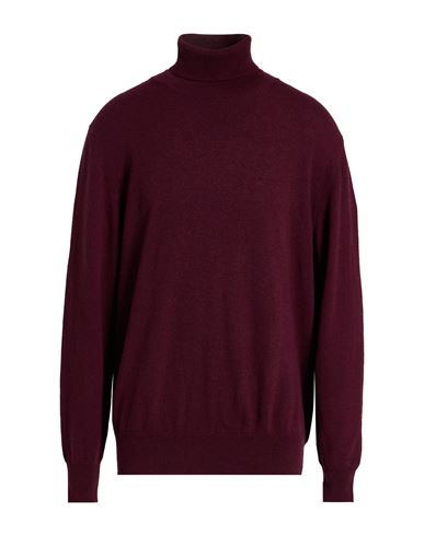 Man Turtleneck Burgundy Size XXL Wool