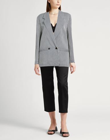 Crème Woman Blazer Black Size 0 Cotton, Linen, Viscose, Polyamide