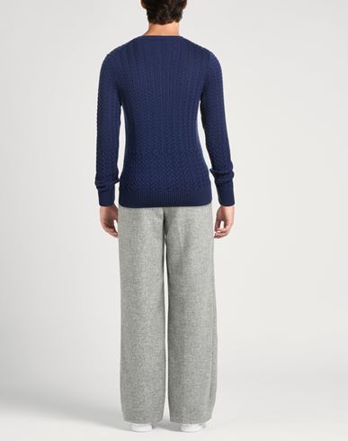 Man Sweater Blue Size 38 Virgin Wool