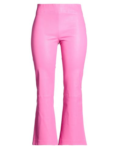 Woman Pants Pink Size 8 Leather