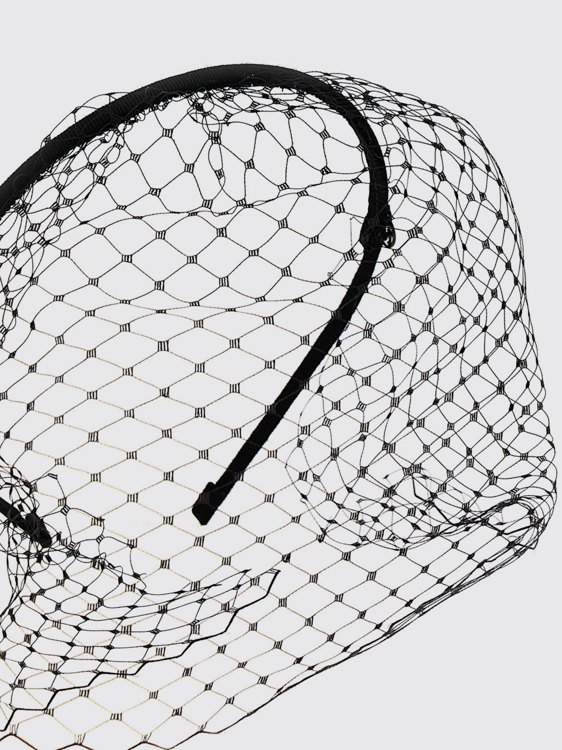 Veil-detail hair band - Black