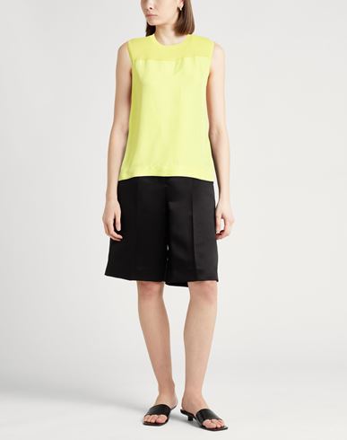 Woman Top Lime green Size S Silk, Cotton, Viscose, Metal