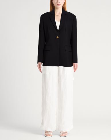Woman Blazer Black Size 12 Polyester, Viscose, Elastane
