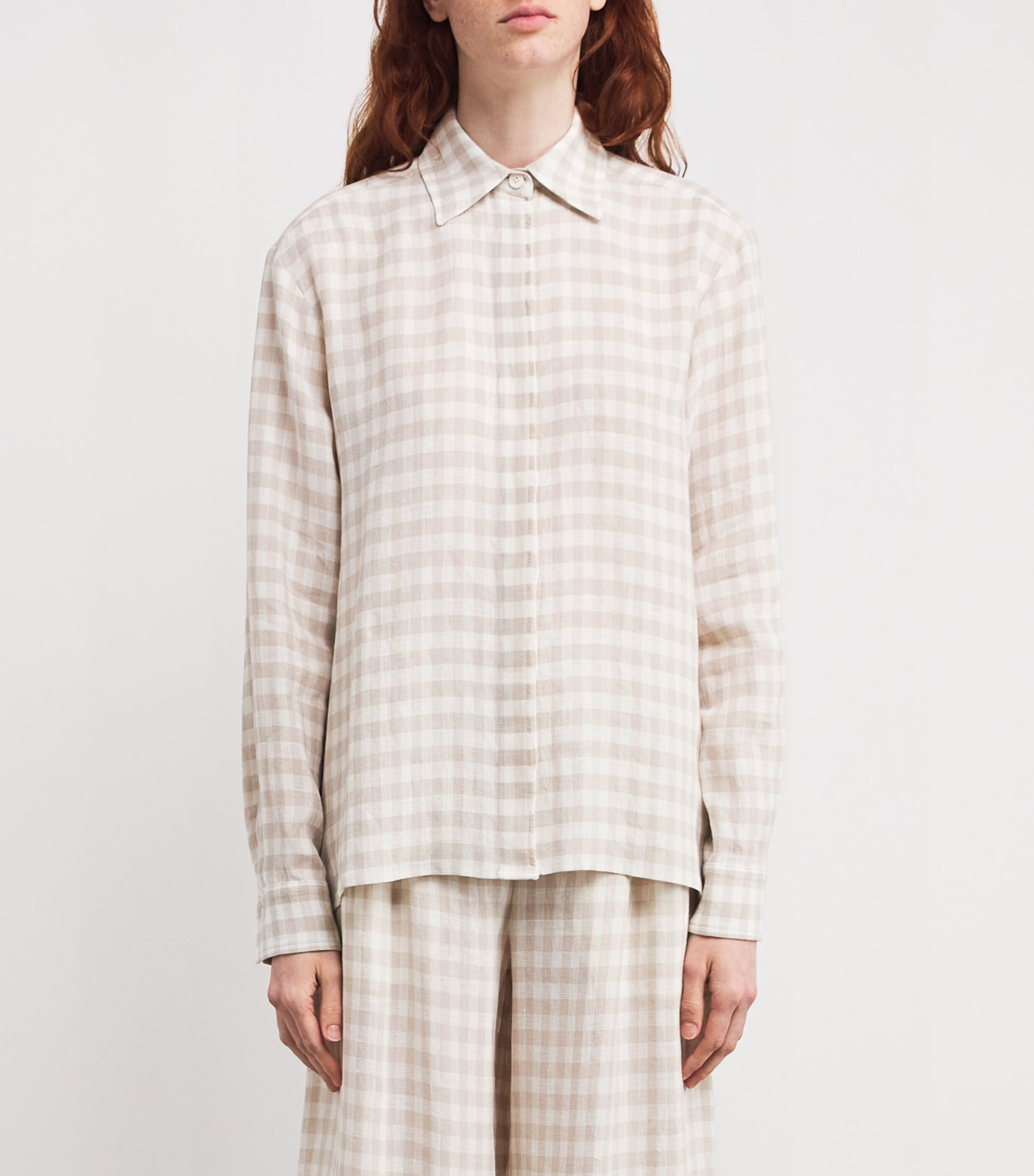 Iris Von Arnim Linen Check Radima Shirt
