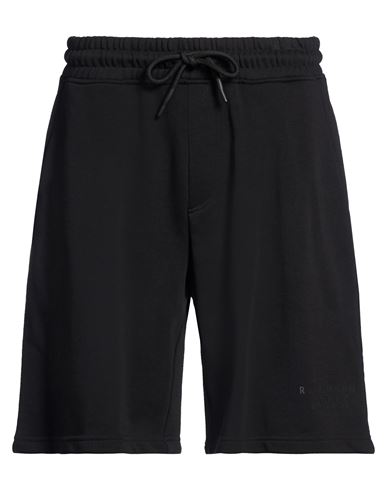 Man Shorts & Bermuda Shorts Black Size L Cotton, Polyester