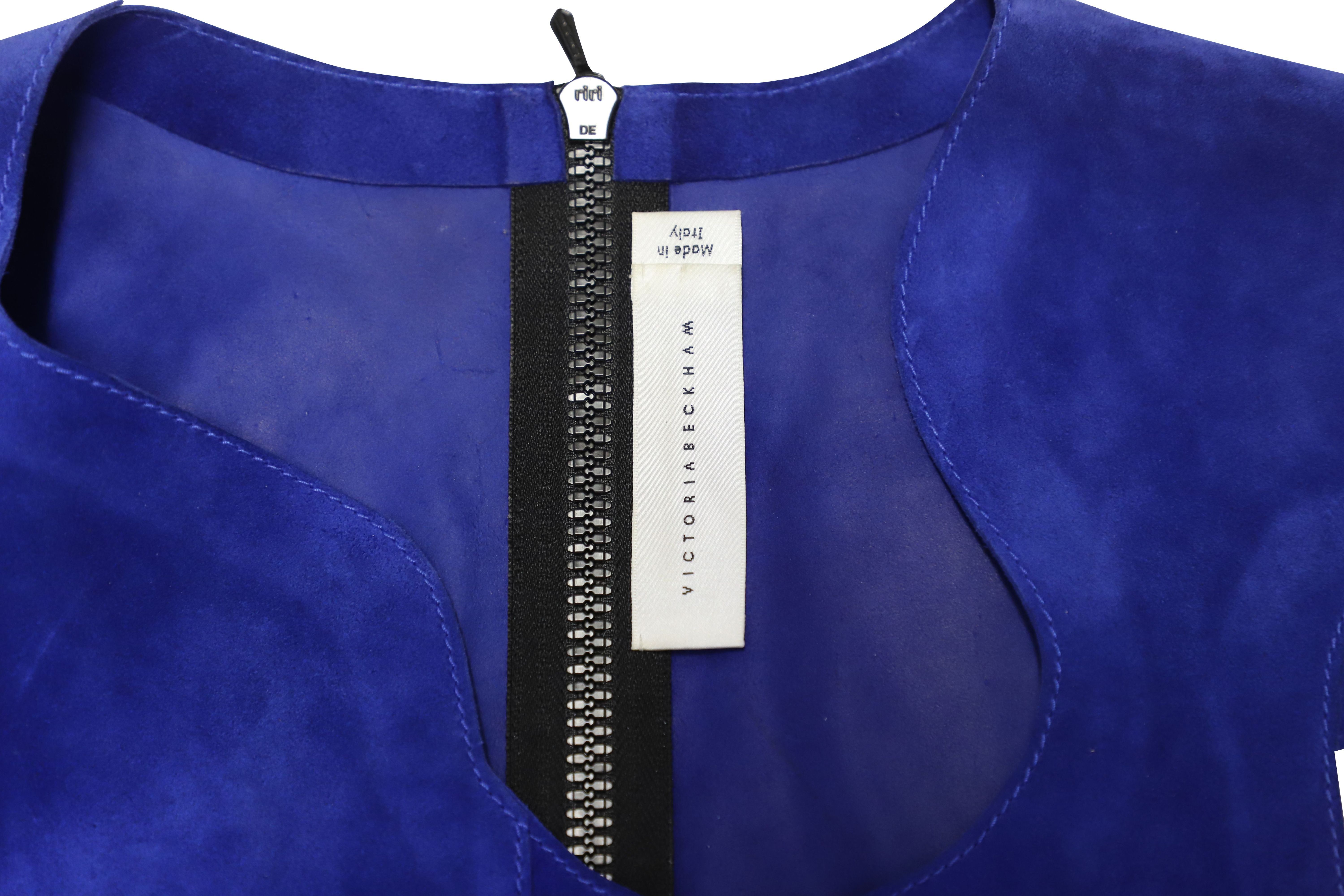 Victoria Beckham Women's Preloved Paneled Mini Dress in Suede | : Large