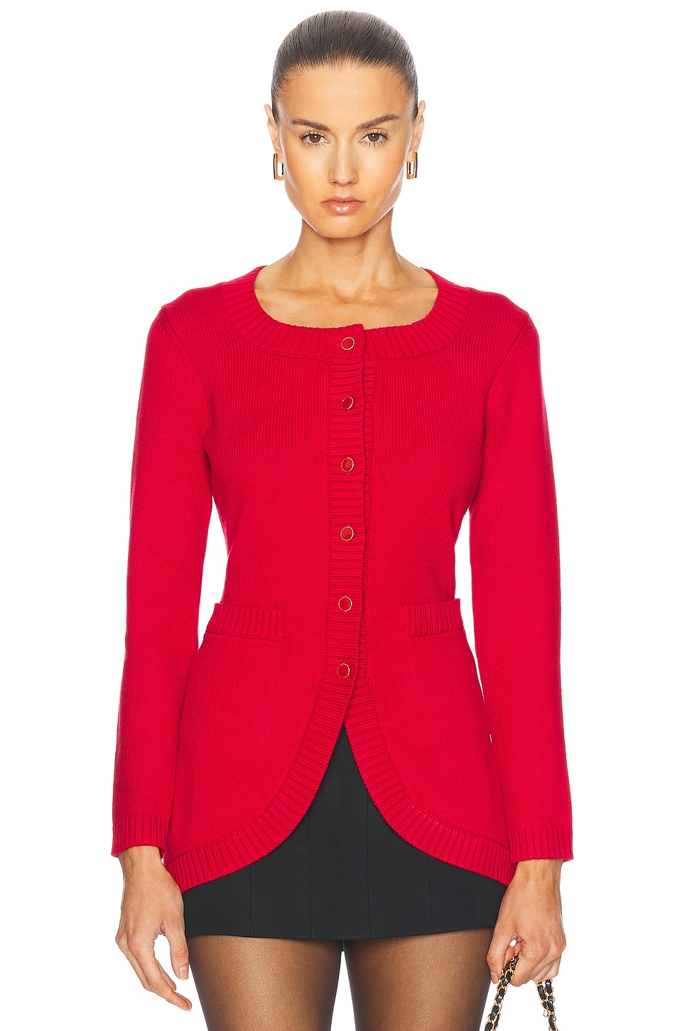 Posse Sabrina Long Sleeve Cardigan in Red. -  S also in