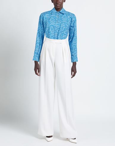 Woman Shirt Azure Size 2 Cotton, Elastane