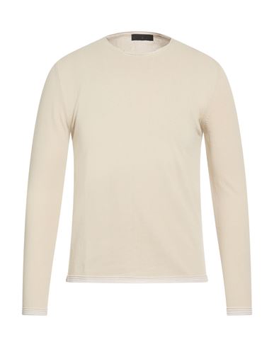Man Sweater Beige Size 36 Cotton