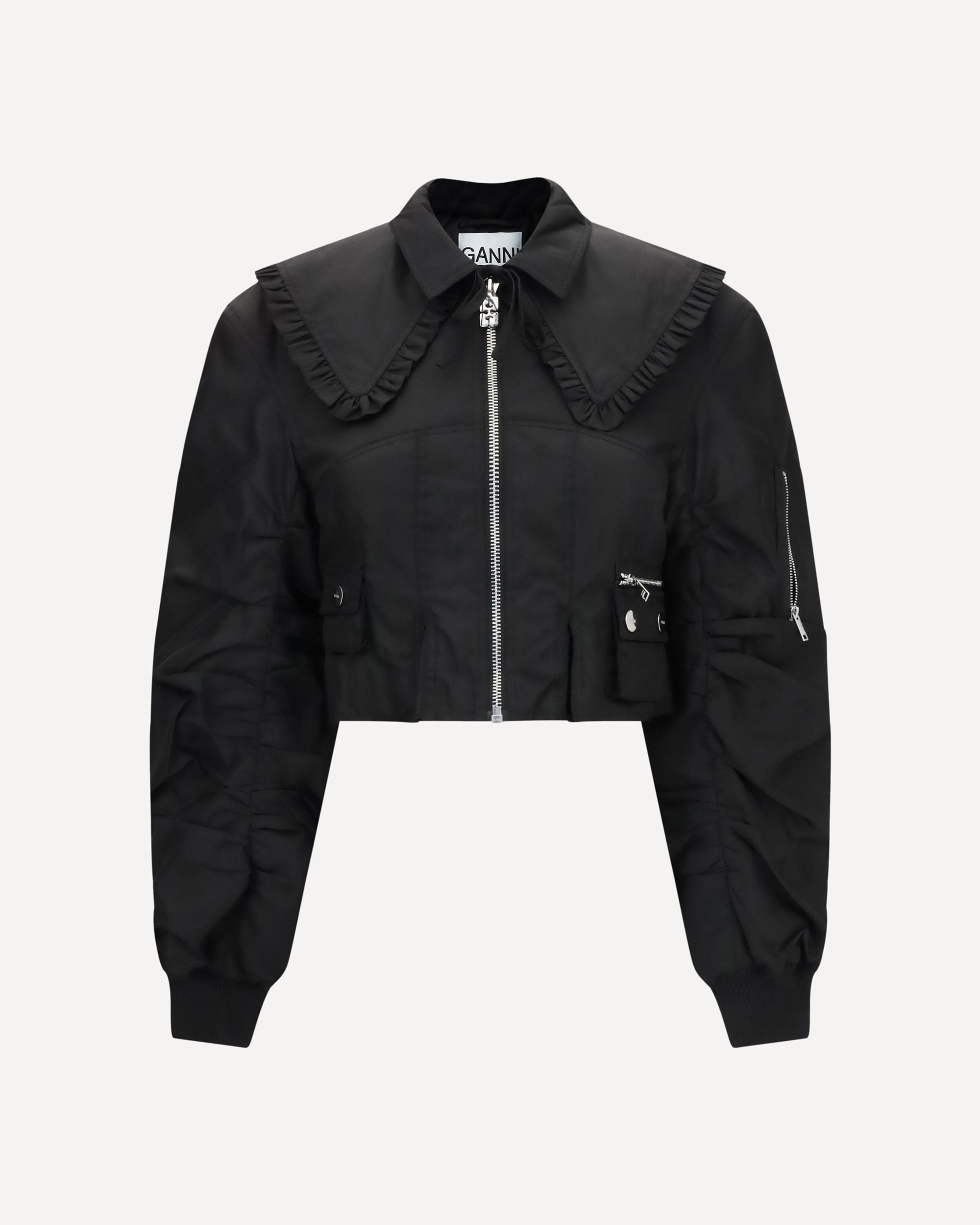 GANNI Duchesse Bomber Jacket Female 38