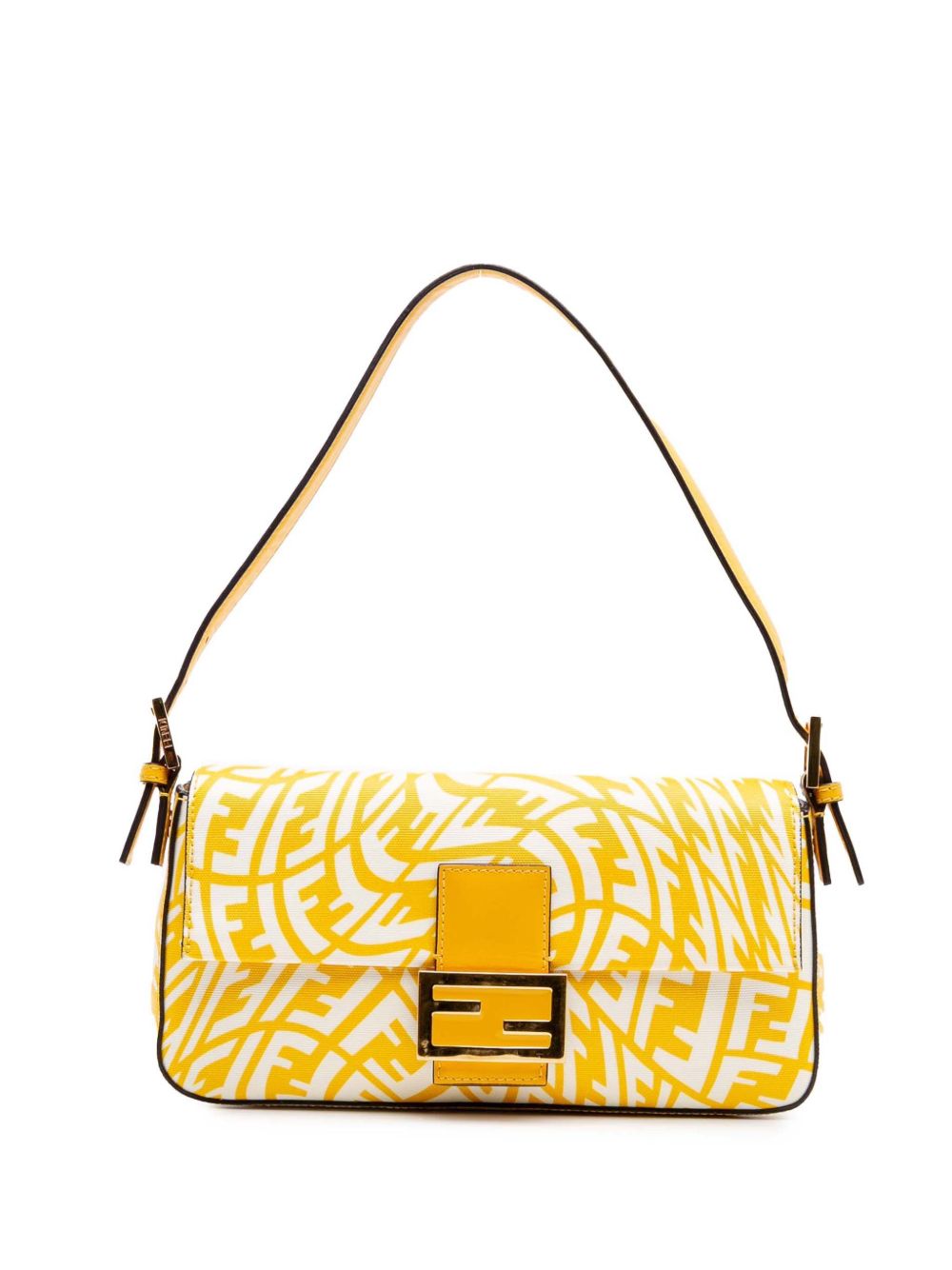 2000-2010 Sarah Coleman Zucca Coated Canvas 1997 Vertigo Baguette shoulder bag - Yellow