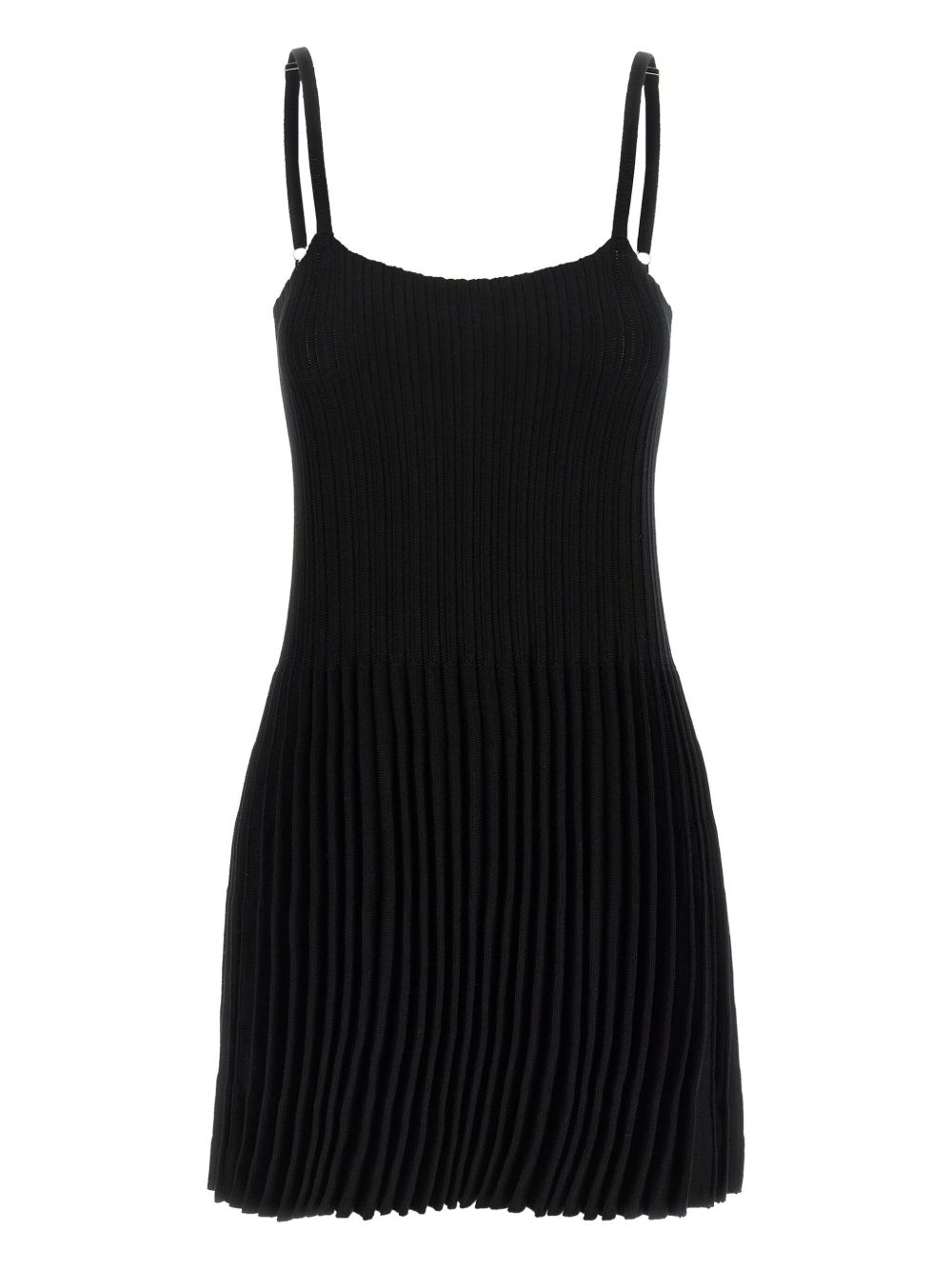 Pleated mini dress - Black