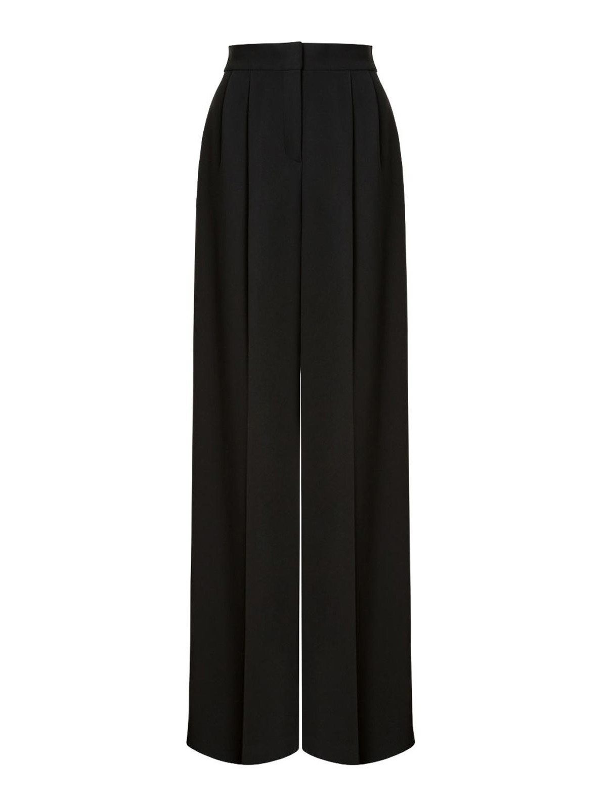 High-Waisted Wide-Leg Trousers With Pleats