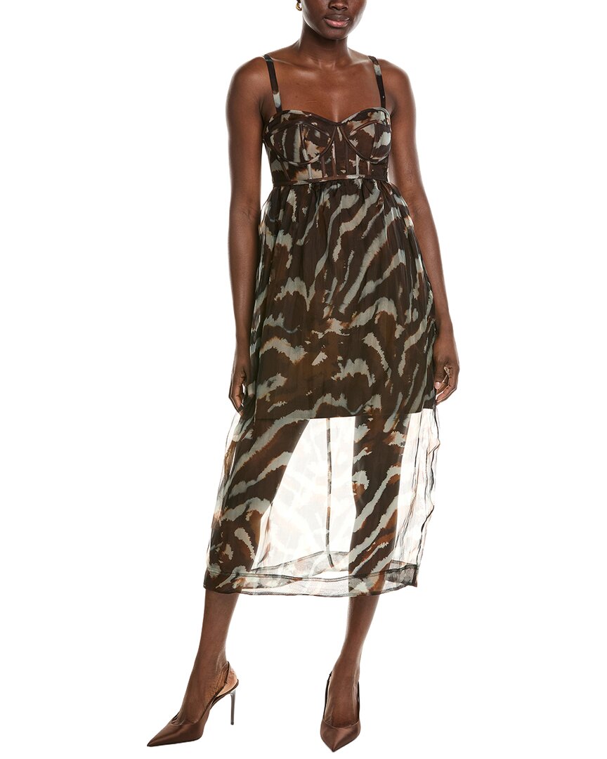 Zarina Bustier Silk Maxi Dress