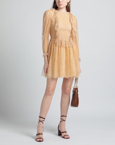 Woman Short dress Ocher