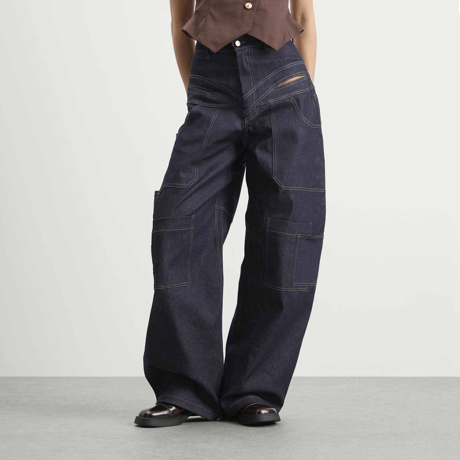 Women's Banana Pants In Denim Navy