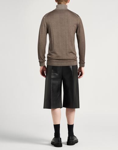 Man Turtleneck Khaki Size L Merino Wool