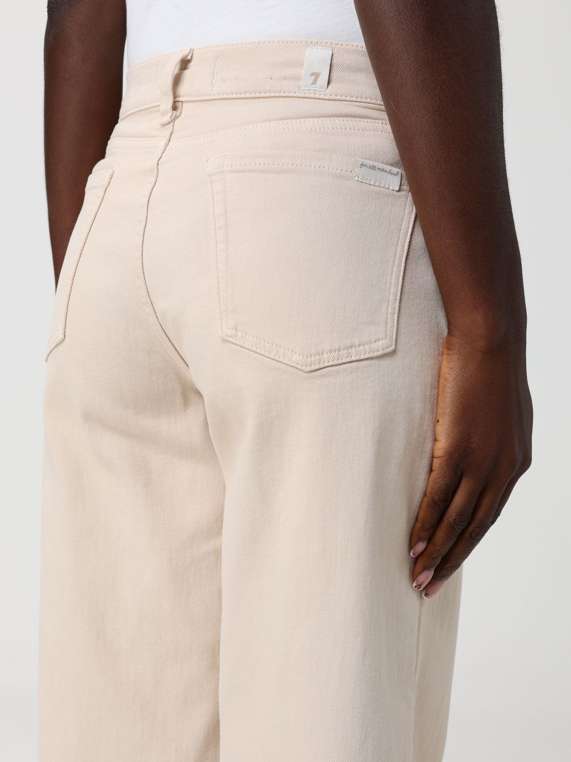 Jeans Woman color Beige