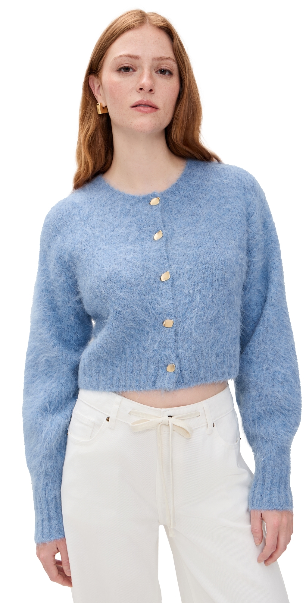 Celine Fluffy Cardigan Blue