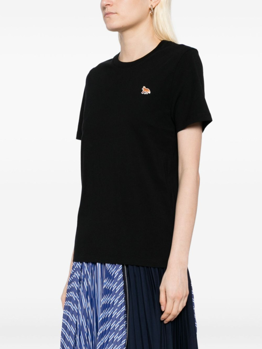 Black Baby Fox cotton t-shirt