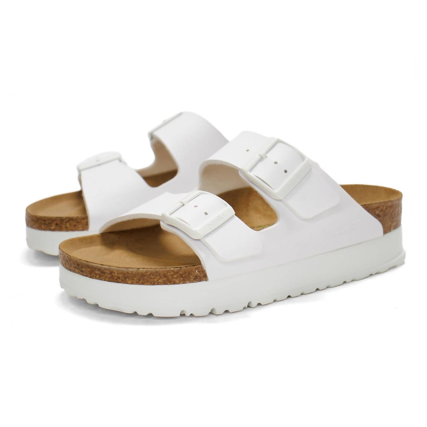 Women's Arizona Pap Flex Platform Sandals In White