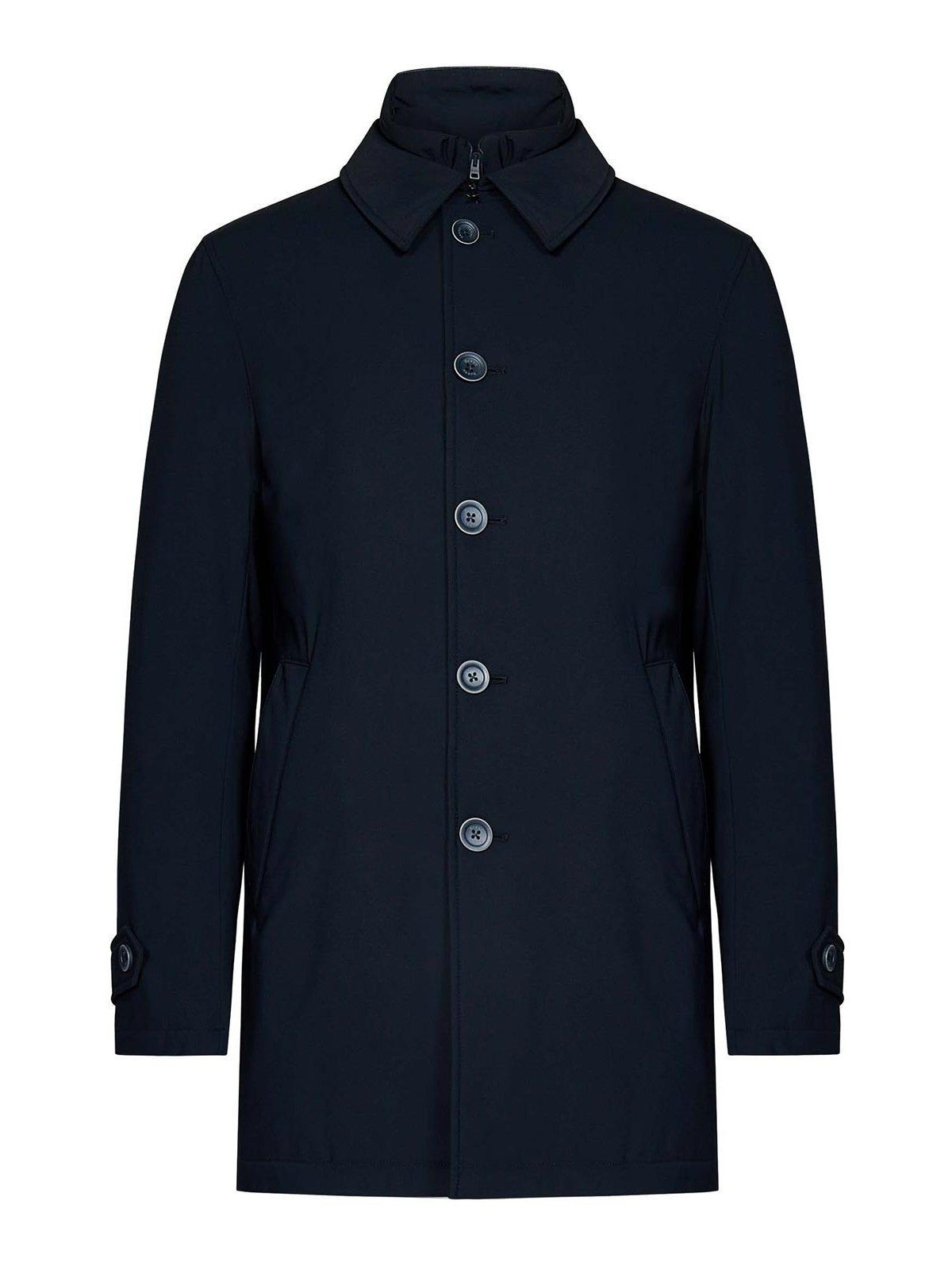 Midnight Blue Padded Nylon Down Jacket