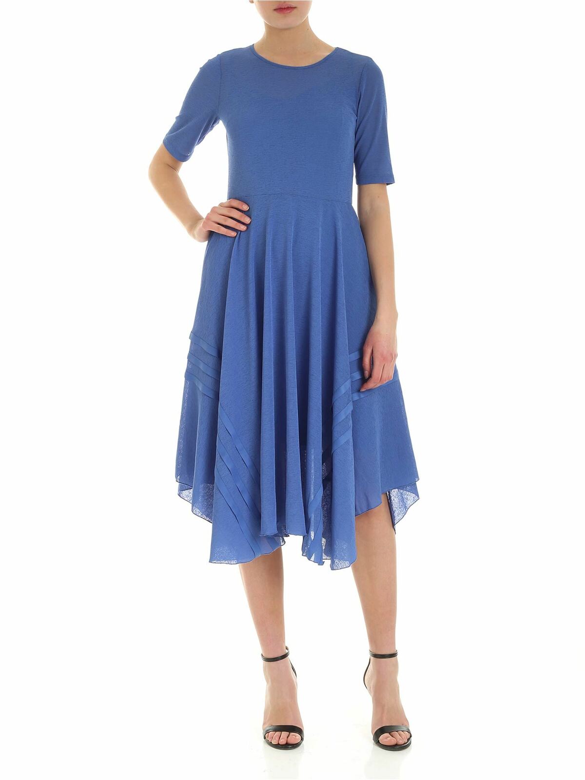 Cosmic knee-length dress in blue
